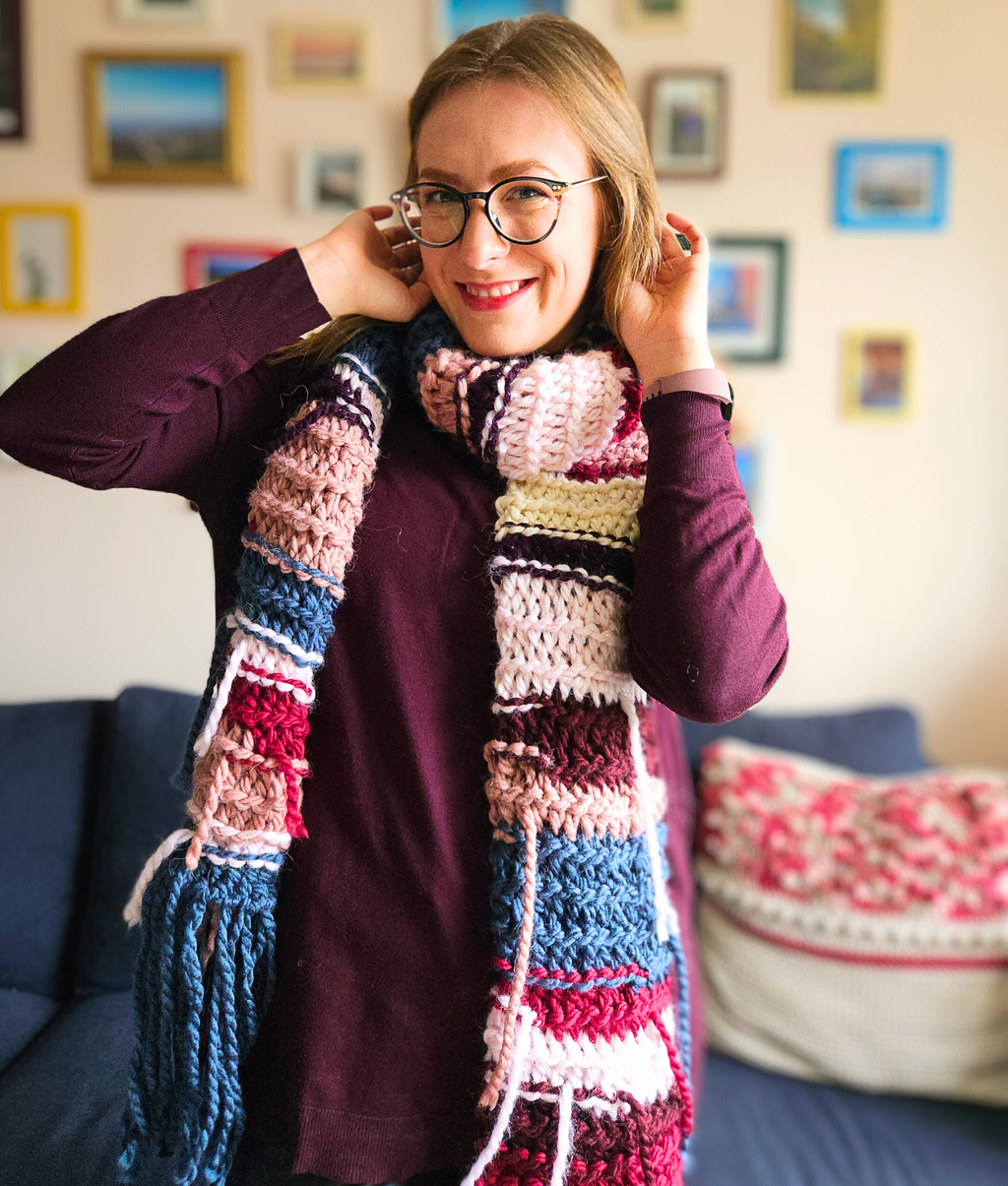 Party Popper Scarf Crochet Pattern PDF