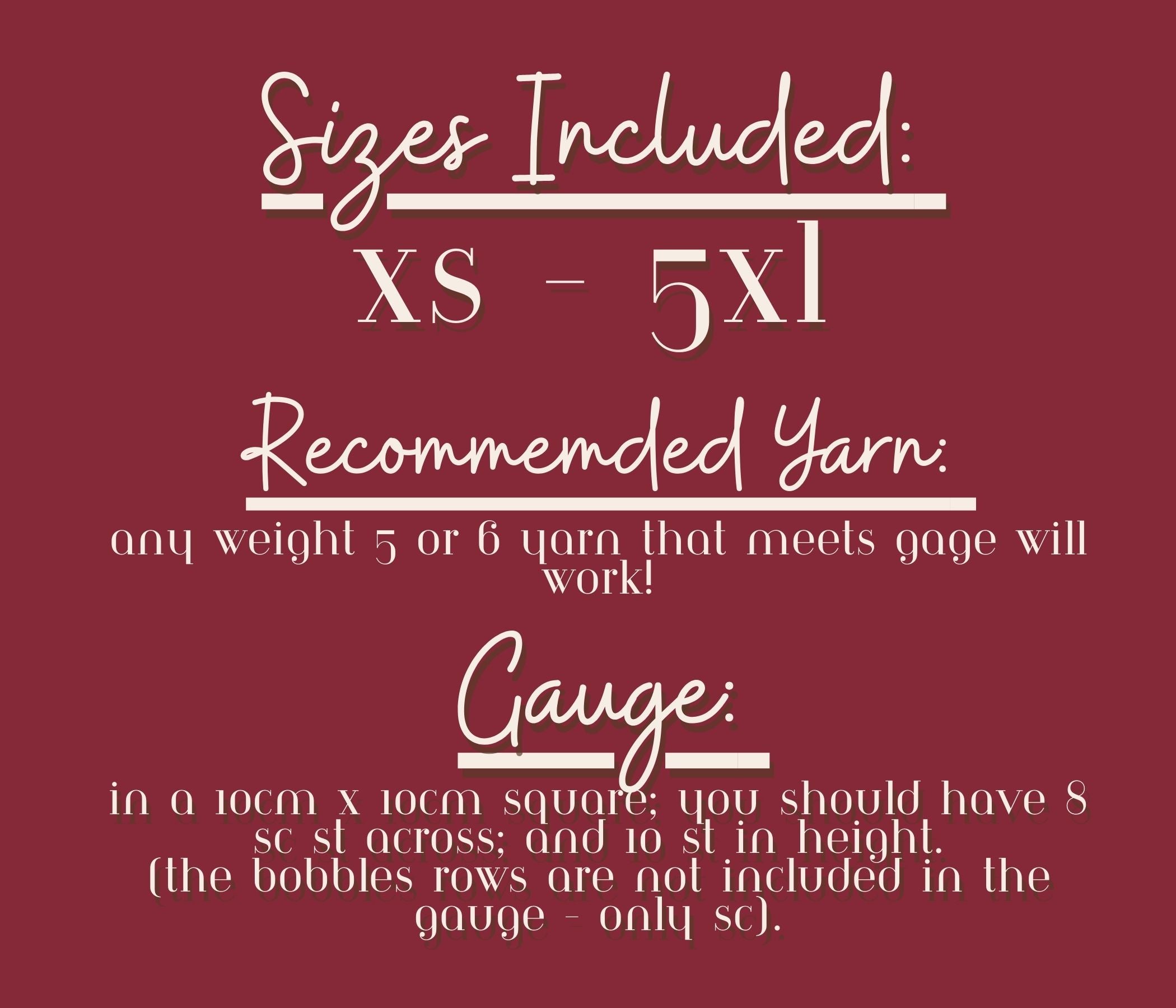 Aspen Pullover Crochet Pattern PDF