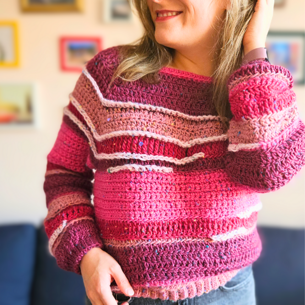 Candy Crush Pullover Crochet Pattern PDF