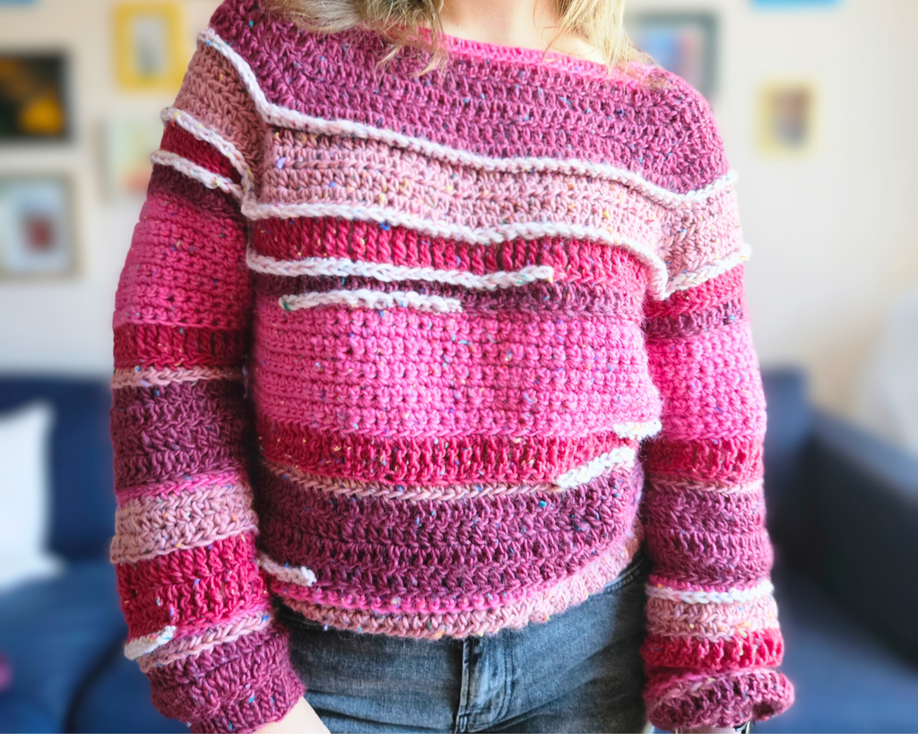 Candy Crush Pullover Crochet Pattern PDF