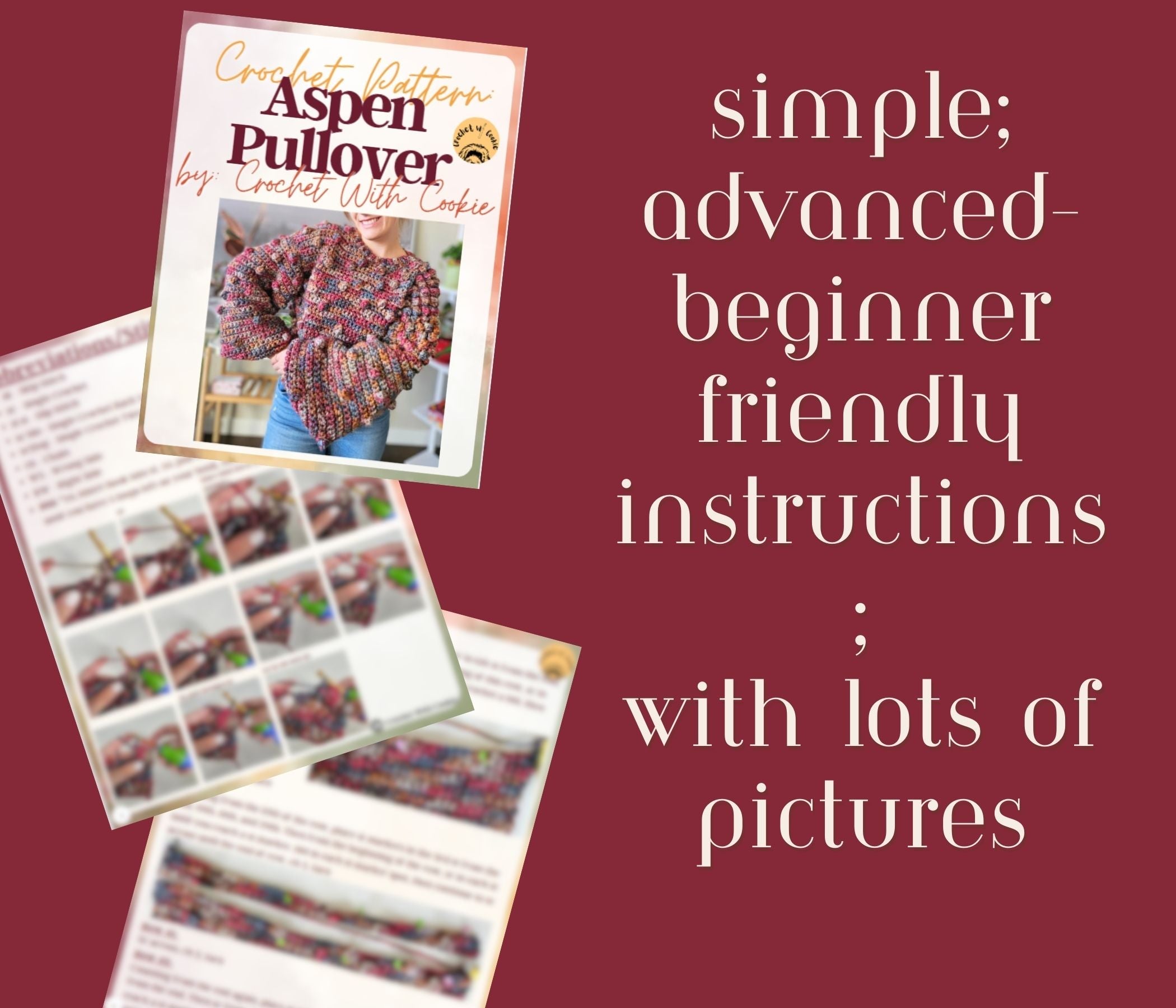 Aspen Pullover Crochet Pattern PDF