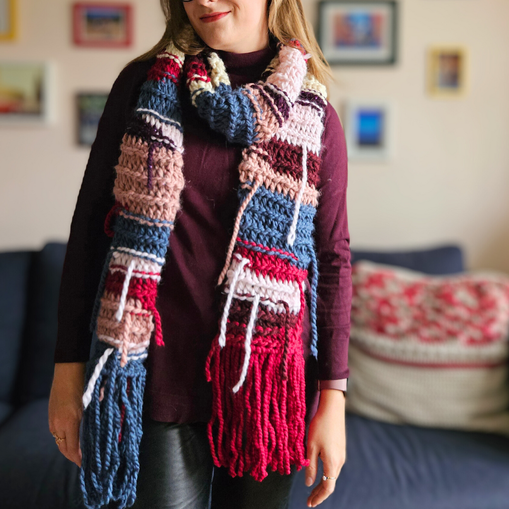Party Popper Scarf Crochet Pattern PDF