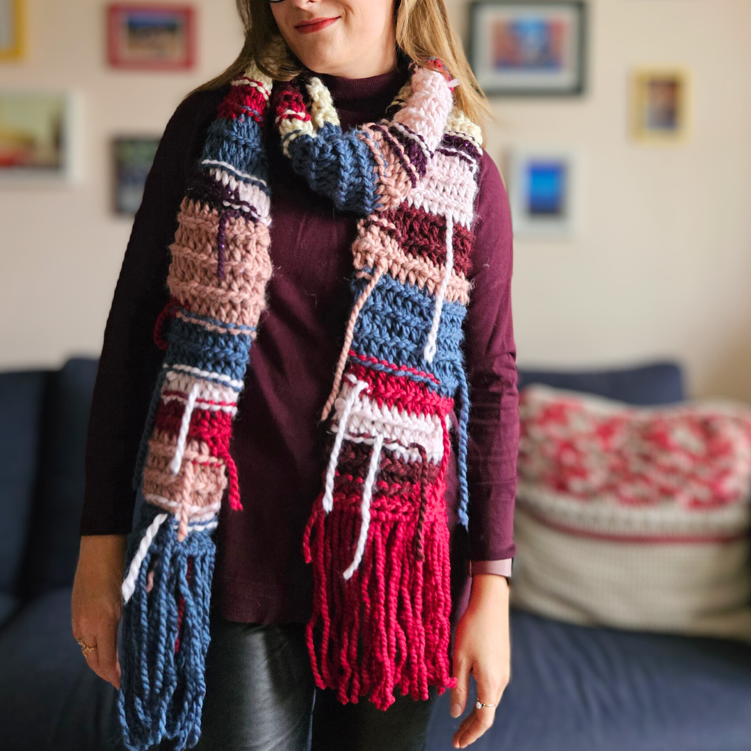 Party Popper Scarf Crochet Pattern PDF