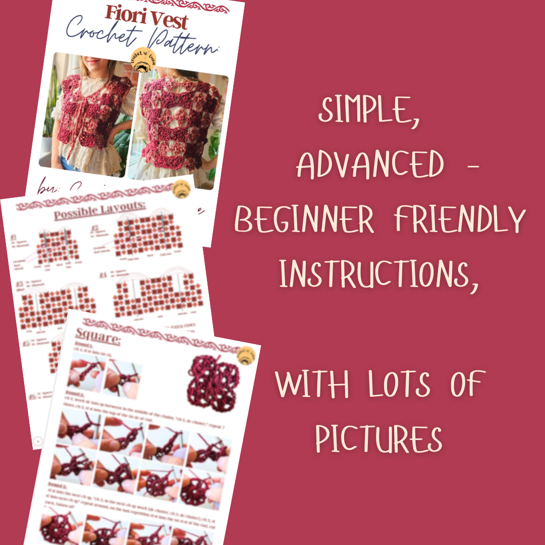 Fiori Vest Crochet Pattern PDF