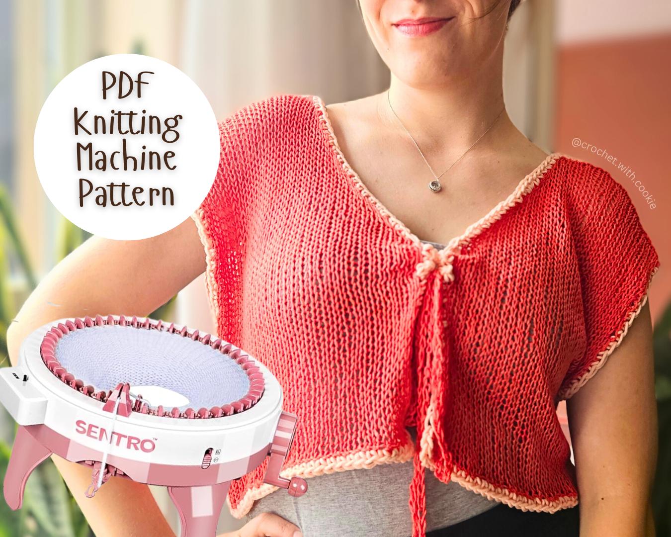 Tessa Top Circular Knitting Machine Pattern PDF